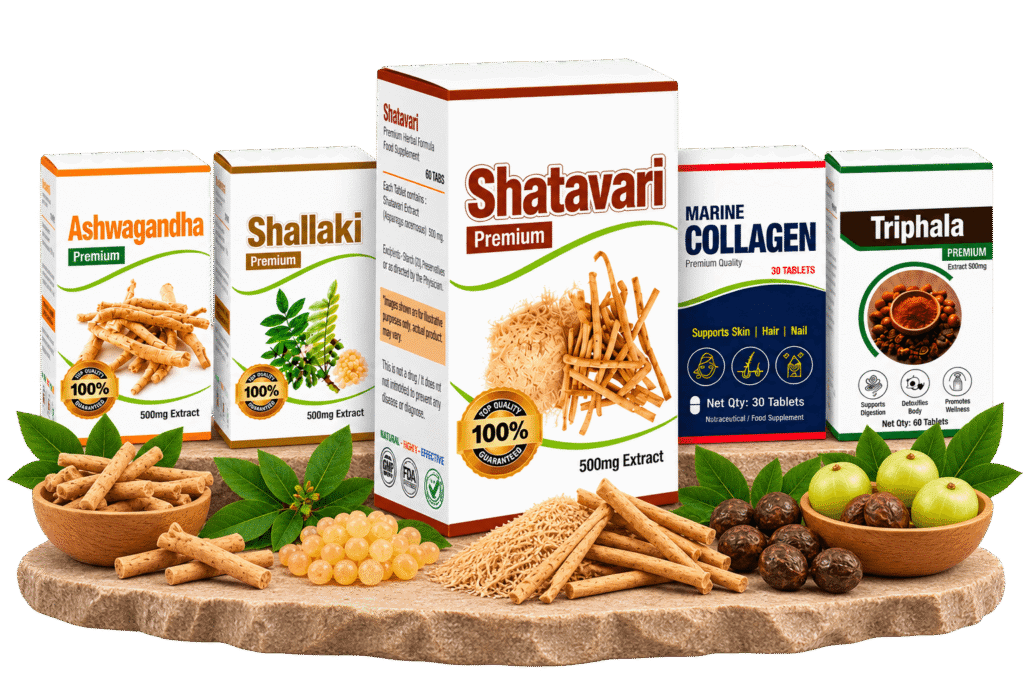 Ajurvédsky produkt Shatavari s prírodnými bylinnými ingredienciami